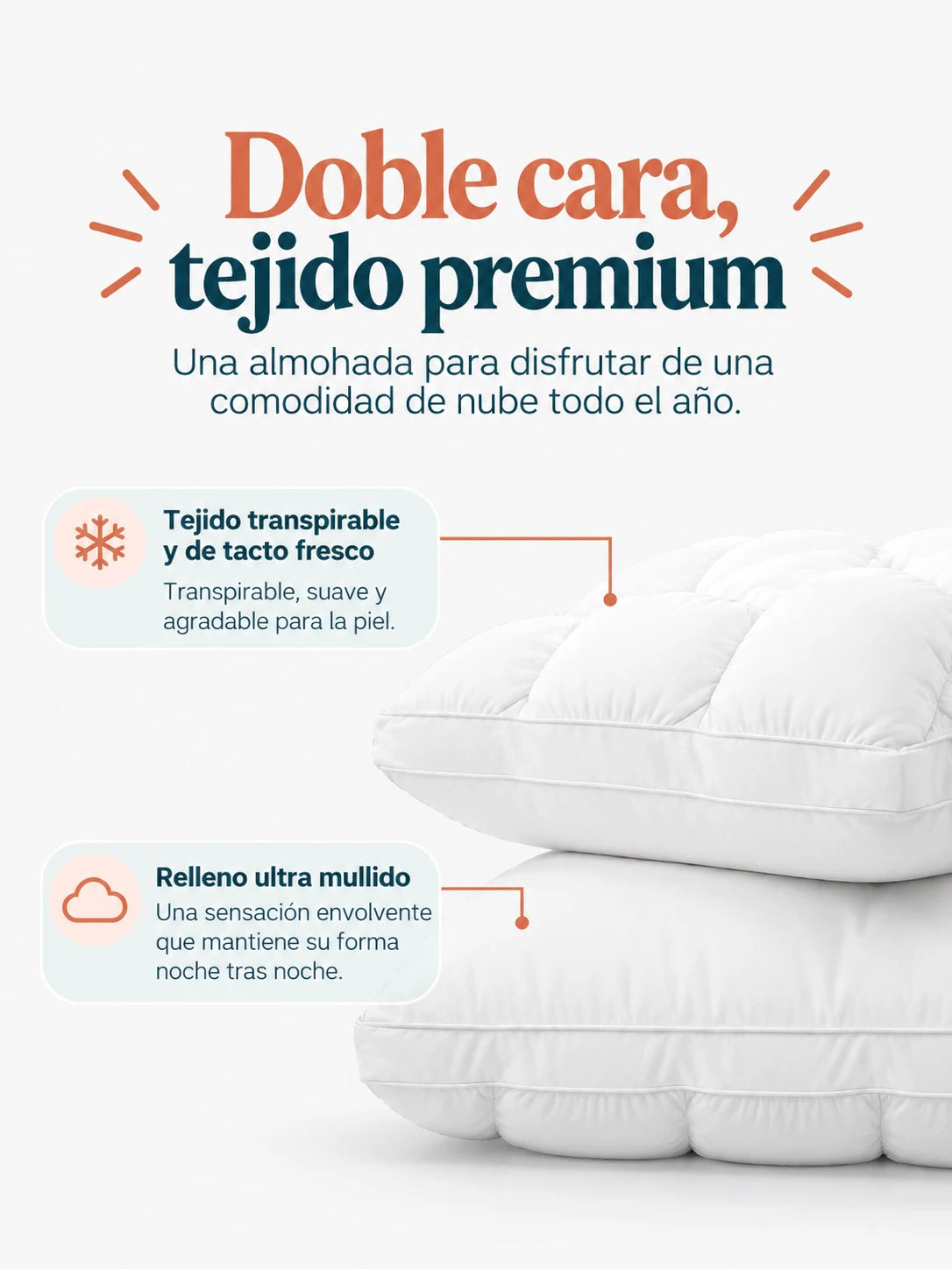 Almohada Nube® | Suave como dormir sobre una nube
