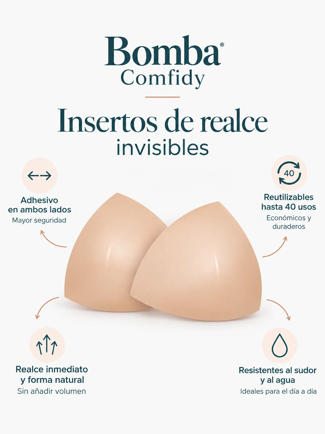 BombaBra® | Insertos adhesivos de realce invisible